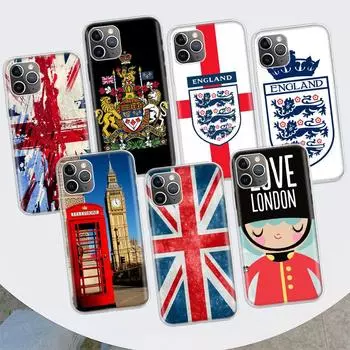 Чехол для телефона London United Kingdom England Flag для Apple iPhone 11 12 13 14 Pro 7 XR X XS Max 6 6S 8 Plus + Mini 5 SE с принтом, мягкий iPhone 11