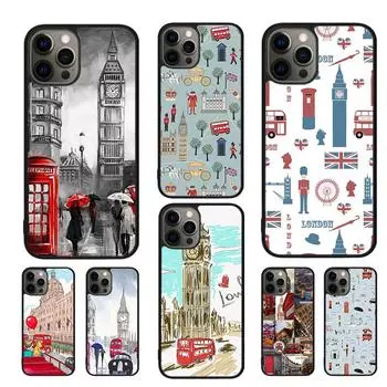 Чехол для телефона «Лондонский красный автобус Биг Бен» для iPhone 11 12 13 14 Pro Max mini XR XS SE 2020 6 7 8 Plus Samsung S21 S22 Coque Fundas iPhone 6plus