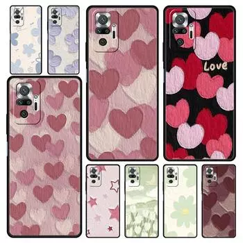 Чехол для телефона Love Flower Art для Xiaomi Redmi Note 13 12 5G 9S 9 8 10 11 Pro 4G 9T 13C 12C 10C 9C 9A 7 Pro Мягкий силиконовый чехол Redmi Note 9
