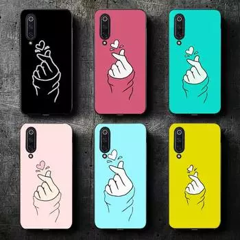 Чехол для телефона Love on finger kpop heart для Xiaomi9 10 11PRO LITE Redmi NOTE7 8 9 10A PRO K40 Poco3 Shell XiaomiMi11