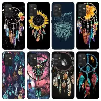 Чехол для телефона «Ловец снов» «Ловец снов» для Samsung Galaxy S6 S7 S8 S9 S10 S21 S22 Plus, ультрамягкий черный чехол для телефона Galaxy S30