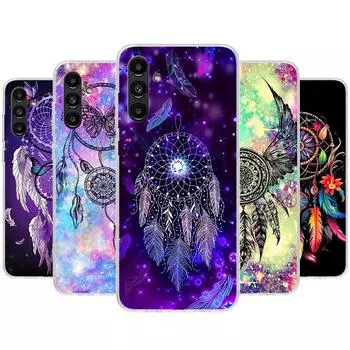 Чехол для телефона «Ловец снов» в стиле ретро с перьями для Samsung Galaxy A55 A54 A53 A52 A15 A14 A13 A12 A35 A34 A33 A32 A25 A24 A23 A22 A04S A0 Samsung A35
