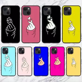 Чехол для телефона «Любовь на пальце» KPOP Heart для iPhone 11 12 Mini 13 14 Pro XS Max X 8 7 6s Plus 5 SE XR Shell iPhone14ProMax