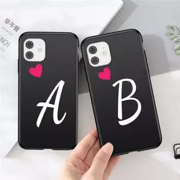 Чехол для телефона LUPWAY с надписью AZ Love Heart и рисунком для iPhone 12 Pro Mini 11 Pro X XR XS Max 7 8 Plus SE 2020, мягкая задняя крышка из ТПУ iPhone 12mini