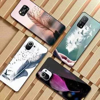 Чехол для телефона Magic Feather для Xiaomi 12 11T 10 9 Redmi Note 11 10 10S Pro Redmi 9 9A 8, черный чехол для телефона из поликарбоната Xiaomi 12-12X