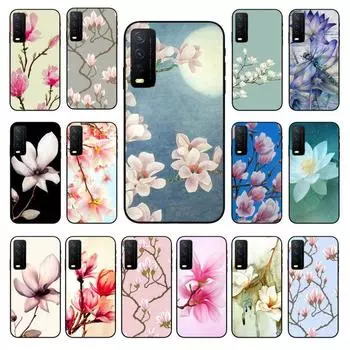 Чехол для телефона Magnolia Lotus Flower Funda для vivo Y31 Y30 Y33S Y11S Y12S Y17 Y20 Y20S Y21S Y1S Y53S Y15 Y19 Y91C V23, чехол VIVO Y1S