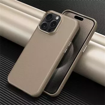 Чехол для телефона Magsafe из искусственной кожи в деловом стиле для IPhone 14 12 13 15 Pro Max, защита объектива камеры, противоударный бампер, задняя крышка For iPhone 15 ProMax красный