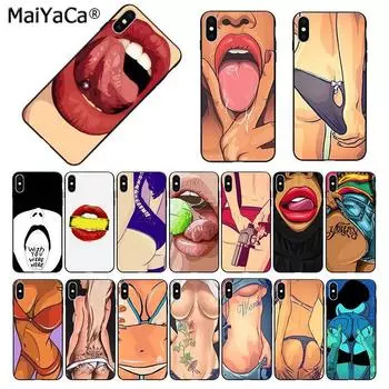 Чехол для телефона MaiYaCa, сексуальный женский, с красными губами, для девочек, для iPhone 13 12pro max SE 2020 11 pro 5XS 5S SE 6 7 8 6s plus X XR XS MAX iphone 11 pro