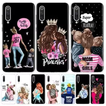 Чехол для телефона «Мама и ребенок, папа» для Xiaomi Redmi Note 10S 10 11S 11 9S 9 8T 8 Pro 11T 5G 11E 9T 7 6 5 5A 4X Fundas Cover Coque Xiaom Redmi Note 10S