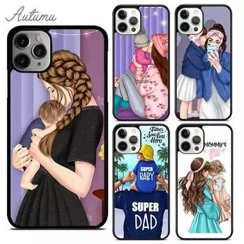 Чехол для телефона «Мама, мама, мама, девочка, королева» для iPhone 11, 12, 13, 14 Pro Max mini XR XS SE 2020, 7, 8 Plus, Samsung S21 S22 iPhone 6plus