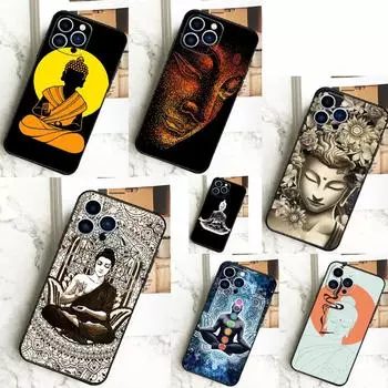 Чехол для телефона «Мандала Будда» для iPhone 15 14 13 12 11 Pro Max X XR XS Max 7 8 Plus 12 13 Mini задняя крышка iPhone 15 Pro