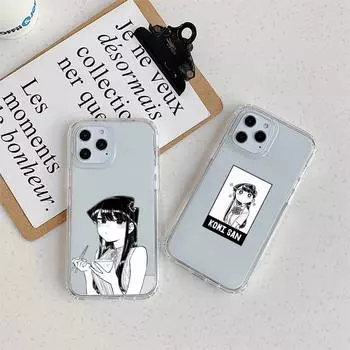 Чехол для телефона Manga Chibi Komi Shouko Komi-san для iPhone 11 12 Mini 13 Pro XS Max X 8 7 6s Plus 5 SE XR Прозрачный чехол iPhone13PROMAX