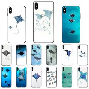 Чехол для телефона Manta Ray Paint для iPhone 14 13 Pro Max 12 11 ProMax XS MAX XR SE2 8 7 Plus X iPhone 7 8 SE