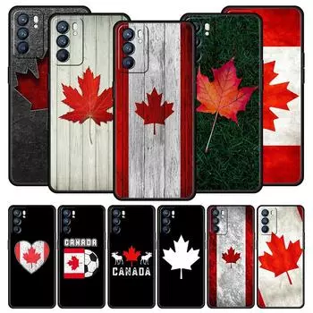 Чехол для телефона Maple Canada Flag love Football для Oppo Find X5 A54 A53 A52 A9 2020 A15 A95 A16 A76 A74 Reno7 SE Reno6 Pro 5G Oppo Find X5 Pro