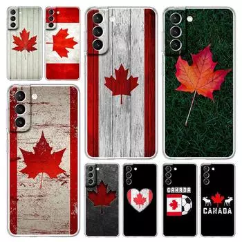 Чехол для телефона Maple Canada Flag love Football для Samsung Galaxy S22 5G S20 Ultra S21 FE 5G S10E S9 S8 S10 Plus Note 20, прозрачный чехол Samsung S8