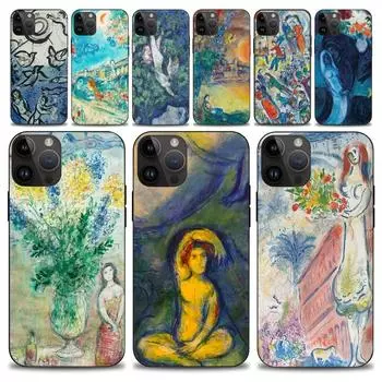Чехол для телефона Marc Chagall Art для iPhone 15 14 13 12 11 Pro Max Mini X 7 8 Мягкий чехол iPhone15promax