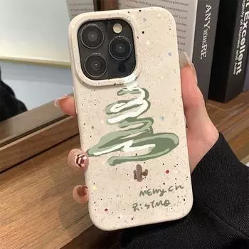 Чехол для телефона Marry Christmas Tree с новогодними подарками для iPhone 16 15 11 13 12 14 Pro Max X XR XS 7 8 15 Plus SE 3 с рождественским узором, противоударный чехол для телефона iPhone 15 розовый