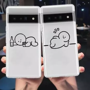 Чехол для телефона Matchman с мультяшным рисунком для Google Pixel 8 7 6 Pro 6A 5 4 5A 4A 3A XL 5G силиконовый противоударный мягкий прозрачный чехол из ТПУ Чехлы Pixel 4A 5G