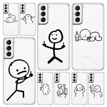 Чехол для телефона Matchman с рисунком мультфильма для Samsung Galaxy S23 S22 Ultra S20 S21 FE 5G S10 S10E S9 S8 Plus 4G, мягкая силиконовая прозрачная задняя крышка Galaxy S21 FE 5G