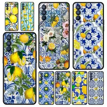 Чехол для телефона Mediterranean Lemon для Oppo Reno7 Reno6 Pro Plus A54 5G Find X6 X5 A53 A52 A9 2020 A15 A95 A17 A16 A76 A74 A57 Oppo A57