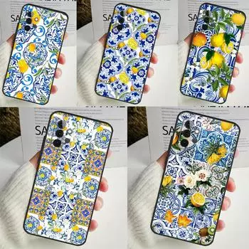 Чехол для телефона Mediterranean Lemon для Samsung Galaxy A14 A34 A54 A12 A32 A52 A51 A71 A53 A33 A13 A15 A25 A35 A55 Samsung A54 5G