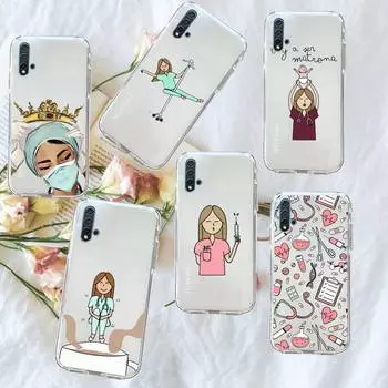 Чехол для телефона медсестра медицина врач прозрачный для Huawei honor P mate 40 20 30 10 50 i 9 x mate pro lite 8a huawei mate 40 pro