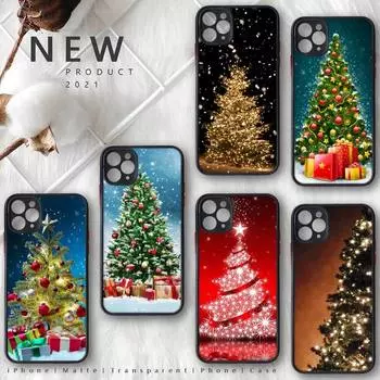 Чехол для телефона Merry Christmas New Year Tree, матовый прозрачный для iPhone 7 8 11 12 plus mini x xs xr pro max iPhone7or 8