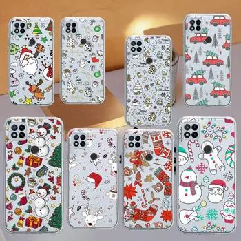 Чехол для телефона Merry Christmas Tree santa snowbridge прозрачный для Xiaomi redmi note xf poco 10 11 9 7 8 3 its E pro cover shell redmi note 8