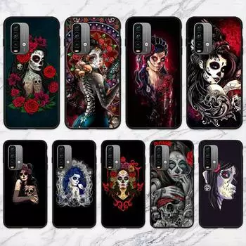 Чехол для телефона «Мексиканская Катрина с черепом и девушкой» для Xiaomi9 10 11PRO LITE Redmi Note7 8 9 10A PRO K40 Poco3 Shell pocoX3nfc