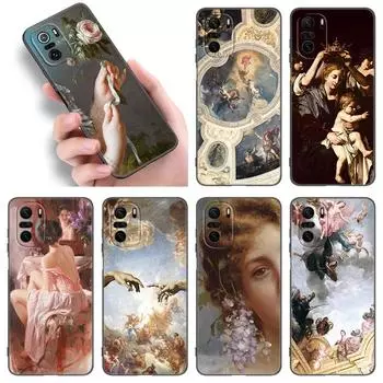 Чехол для телефона Michelangelo Adam Fresco Art для Xiaomi POCO F2 F3 M2 M3 M4 X3 X4 Pro NFC F4 GT 5G F1 X2 C3 C31 C40 M5S черный чехол Xiaomi POCOphone F1