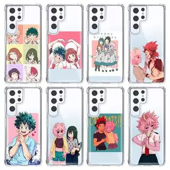 Чехол для телефона «Мой герой Академии» с изображением аниме для Samsung S10 S20 Fe S21 S22 S8 S9 Plus S21ultra S22ultra, прозрачный противоударный мягкий чехол Samsung S10 Plus