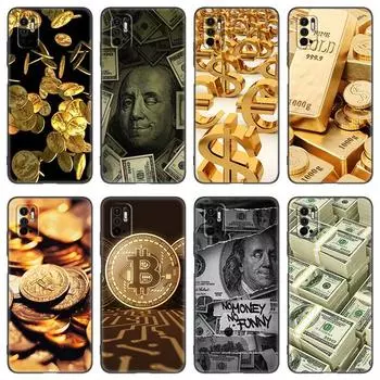 Чехол для телефона Money Dollars Gold Coin для Xiaomi Redmi Note 7 8 8T 9 9S 10 10S 10T 11 11S 4G 11E 11T Pro 5G, мягкий черный чехол из ТПУ Note 11 Pro China