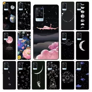 Чехол для телефона Moon star space astronavt для VIVO V21E V21 V23 V23E V2109 Y53S Y33S Y55 Y76 Y31 Y21 Y72 Y01 Y21S Y11S VIVO V21E 4G