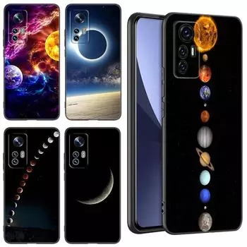 Чехол для телефона Moon Stars Space Astronaut Black для Xiaomi Mi 9 SE 8 10T 11 12 13 Lite 9T 11T 12S 12T 13T 14 Pro 5G NE 11i 12X Xiaomi 12(12S) Pro