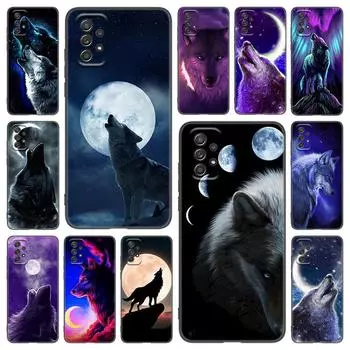 Чехол для телефона Moon Wolf Howl для Samsung Galaxy A21 A30 A50 A52 S A13 A22 A32 A33 A53 A73 5G A11 A12 A31 A51 A70 A71 A72 Samsung A13