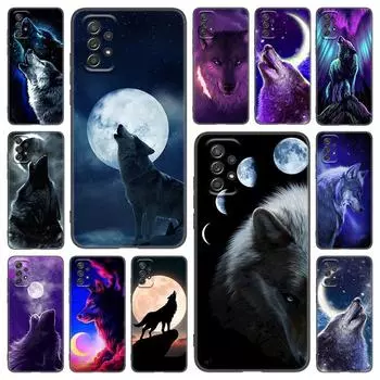 Чехол для телефона Moon Wolf Howl для Samsung Galaxy A21 A30 A50 A52 S A13 A22 A32 A33 A53 A73 5G A11 A12 A31 A51 A70 A71 A72 Samsung A11