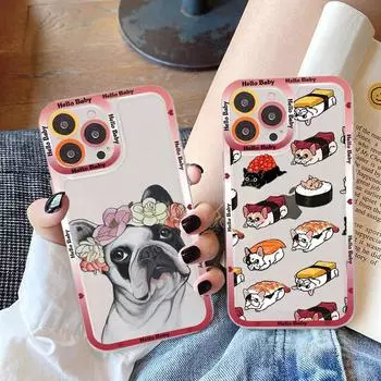 Чехол для телефона «Мопс, французский бульдог» для iPhone 11, 12, 13 Mini Pro Max 14 Pro Max, чехол iphone11