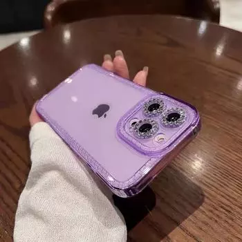 Чехол для телефона Moskado для Iphone 13 Pro Max 11 12 7 8 Plus X Xr Xs Max Bling Diamond, прозрачный кристальный шикарный мягкий чехол из ТПУ For iPhone 8 Plus серый