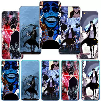 Чехол для телефона Motorola Moto Edge 40 30 neo G54 G24 G84 iPhone 15 14 Xiaomi Redmi Note 13 12 11 Pro Samsung Galaxy A34 Sung Jinwoo Solo Leveling Anime