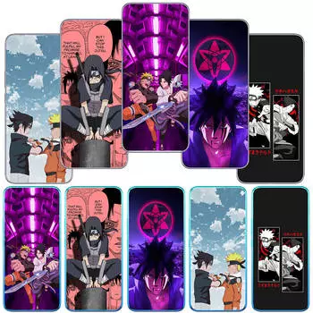 Чехол для телефона Motorola Moto Edge 40 30 neo G54 G24 G84 iPhone 15 14 Xiaomi Redmi Note 13 12 11 Pro Samsung Galaxy A34 с рисунком аниме Учиха Саске