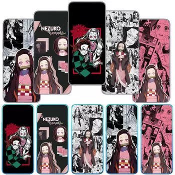 Чехол для телефона Motorola Moto Edge 40 30 neo G54 G24 G84 iPhone 15 14 Xiaomi Redmi Note 13 12 11 Pro Samsung Galaxy A54 Demon Slayer Kamado Nezuko for Xiaomi Poco X6 болюс