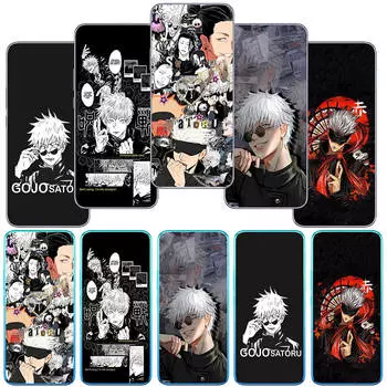 Чехол для телефона Motorola Moto Edge 40 30 neo G54 G24 G84 iPhone 15 14 Xiaomi Redmi Note 13 12 11 Pro Samsung Galaxy Gojo Satoru Jujutsu Anime Kaisen for iPhone XS Max аэро