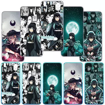 Чехол для телефона Motorola Moto Edge 40 30 neo G54 G24 G84 iPhone 15 14 Xiaomi Redmi Note 13 12 11 Pro Samsung Galaxy A54 Demon Slayer Muichiro Tokito