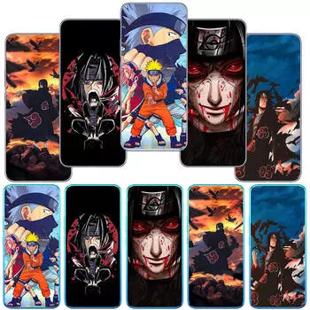 Чехол для телефона Motorola Moto Edge 40 30 neo G54 G24 G84 iPhone 15 14 Xiaomi Redmi Note 13 12 11 Pro Samsung Galaxy A34 с рисунком Итачи Акацуки Саске