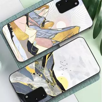 Чехол для телефона Mountain Marble Moon для Samsung S10 21 20 9 8 plus lite S20 UlTRA 7edge Samsung S6