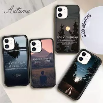 Чехол для телефона «Мусульманский ислам», арабский Коран с цитатами из Корана для iPhone 11 12 13 14 Pro Max mini XR XS SE 2020 6S 7 8 Plus Samsung Galaxy S21 S22 iPhone 6plus