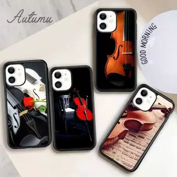 Чехол для телефона «Музыкальная скрипка и гитара» для iPhone 11 12 13 14 Pro Max mini X XR XS SE 2020 6 7 8 Plus Samsung Galaxy S21 S22 iPhone 6plus