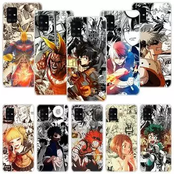 Чехол для телефона My Hero Academy Deku для Samsung Galaxy A12 A22 A32 A42 A52 A72 A51 A71 5G A41 A31 A21 A02S M12 M21 M31 M30S Fundas Samsung A12 5G