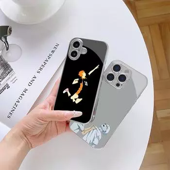 Чехол для телефона N126 Anime Haikyuu X Reader art для iPhone 16 15 Pro Max Samsung S24 S23 A54 A35 A25 Xiaomi Redmi Note 13 с покрытием из закаленного стекла for iPhone 6/6S