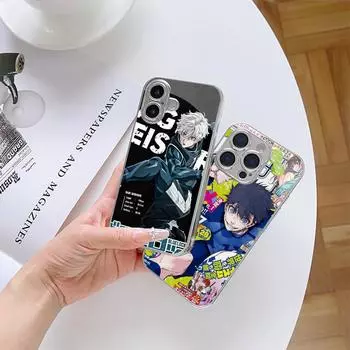 Чехол для телефона N137 BLUE LOCK для iPhone 16 15 11 Pro Max Samsung S24 S23 Ultra A54 A35 A52 Xiaomi Redmi Note 13 12 Pro с покрытием из закаленного стекла for iPhone 6/6S